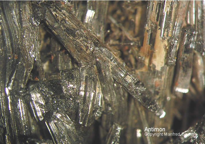 Sauerland Mineralien Caspari Antimonit Stibnit