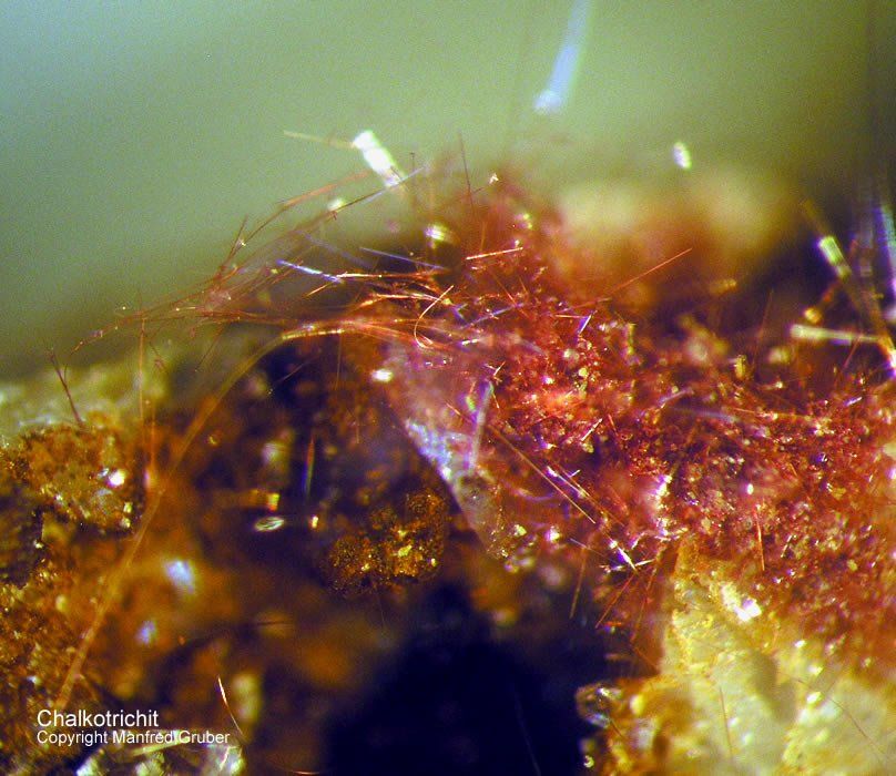 Grube Clara Mineralien Chalkotrichit Schwarzwald