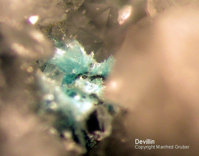 Grube Clara Mineralien Devillin Schwarzwald Wolfach