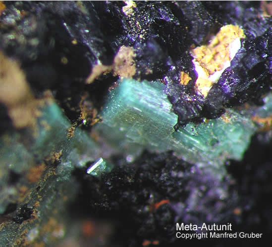 Grube Clara Mineralien Meta-Autunit Schwarzwald Hausach