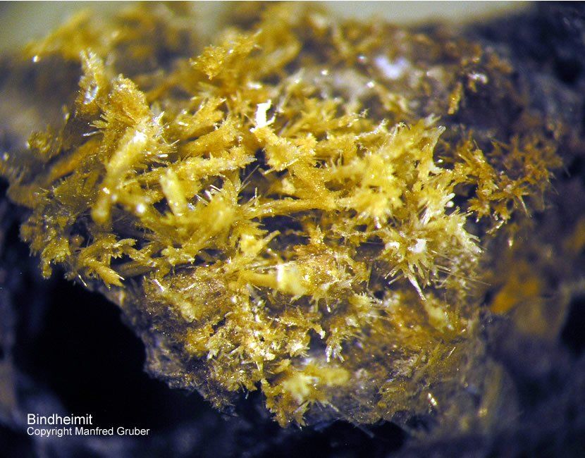 Sauerland Mineralien Genna Letmathe Oxyplumboroméit Bindheimit