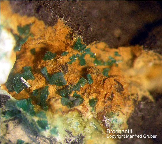 Sauerland Mineralien Genna Letmathe Brochantit