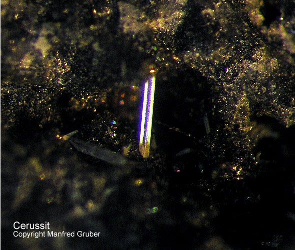 Sauerland Mineralien Genna Letmathe Cerussit