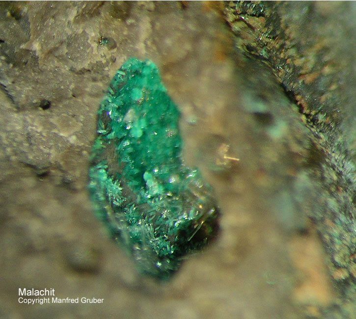 Sauerland Mineralien Genna Letmathe Malachit