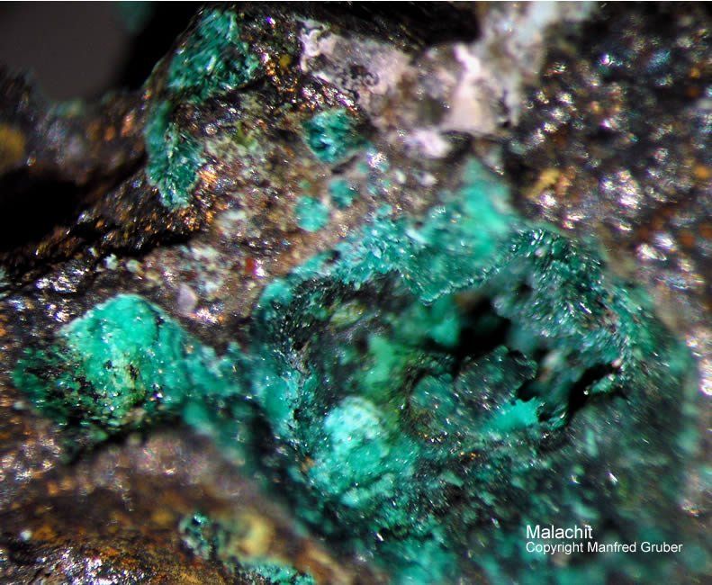 Sauerland Mineralien Genna Letmathe Malachit