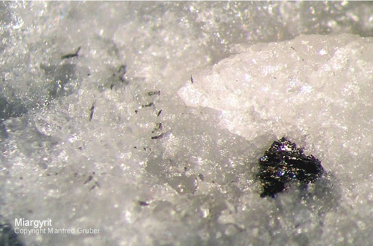 Schwarzwald Mineralien Grube Gründenwald Miargyrit