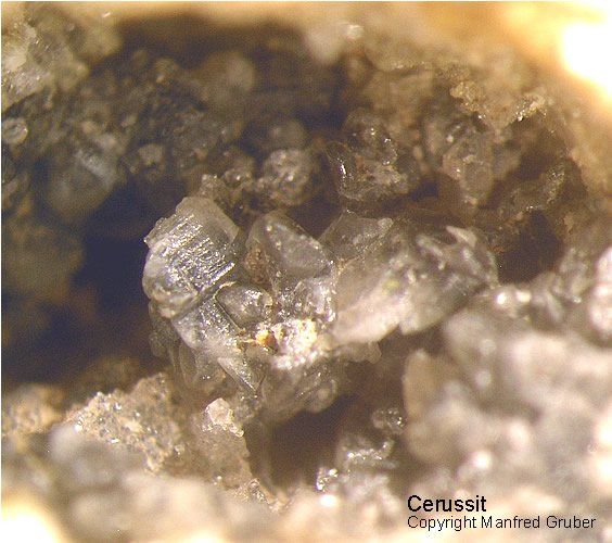 Mineralien Schwarzwald Grube Michael Cerussit