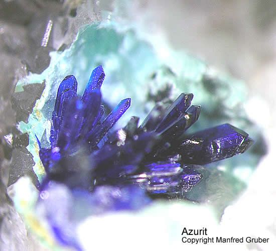 Mineralien Schwarzwald Neubulach Azurit
