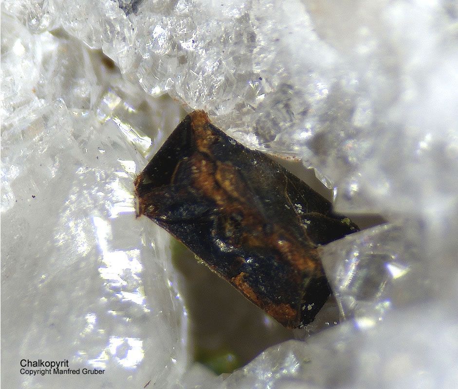 Mineralien Schwarzwald Neubulach Chalkopyrit/Kupferkies