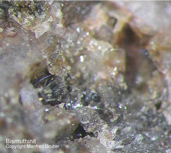 Mineralien Schwarzwald Schmiede Stollen Bismuthinit