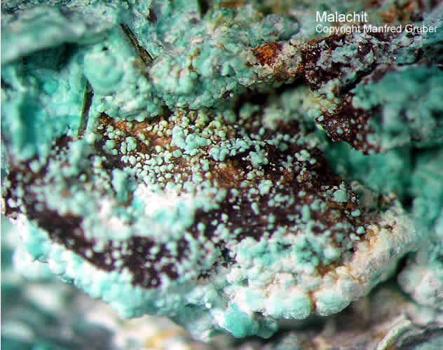 Mineralien Schwarzwald Silberbrünnle Haigerachtal Malachit