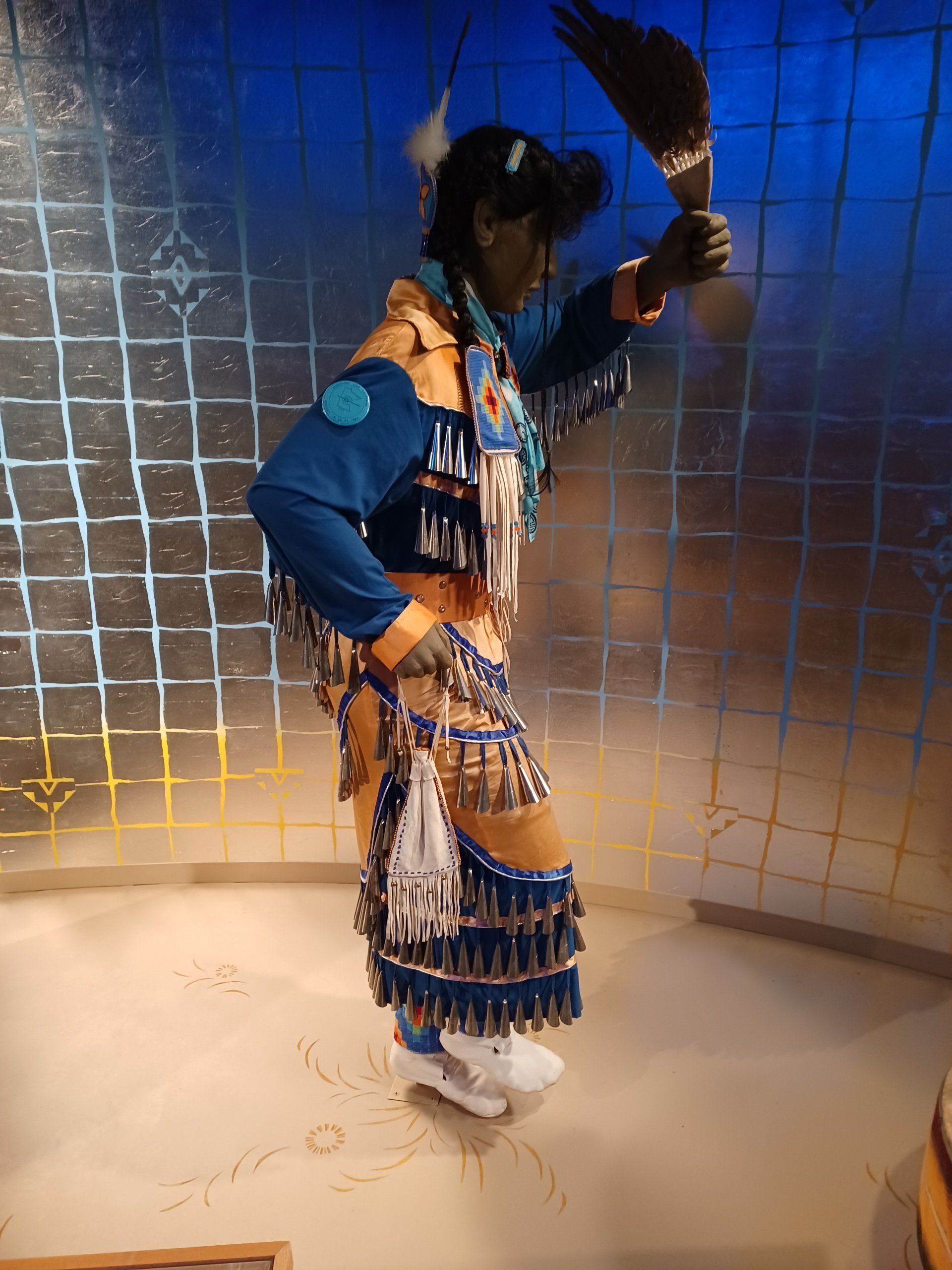 Jingle Dress on display at the Mille Lacs Indian Museum