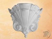 Stuck-Wandleuchte mit Blätterdekor