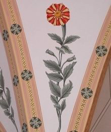 Schablonenmalerei, einzelne Blume