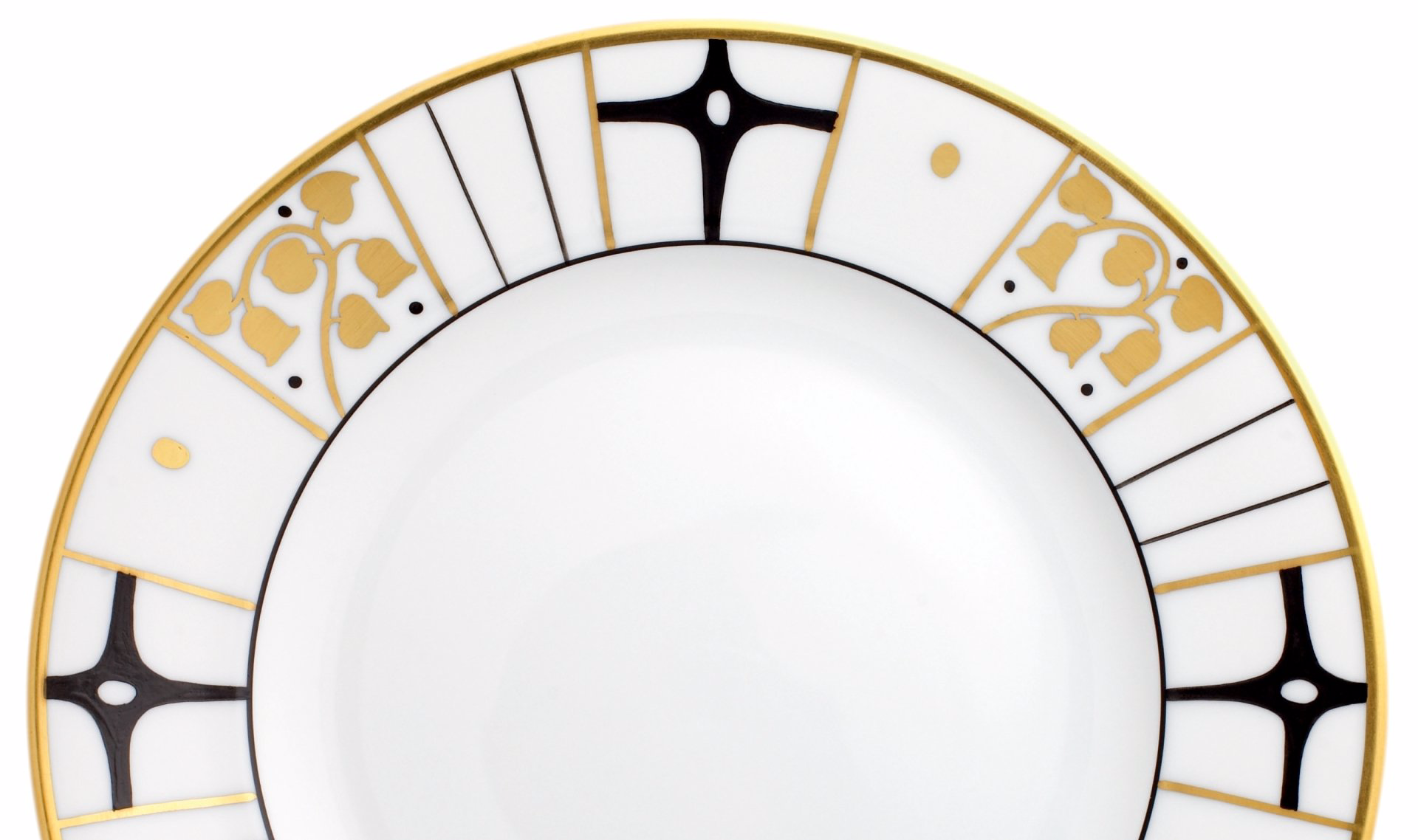Ausarten-Porzellan von Josef Hoffmann, Art Deco, Teller des Dekors