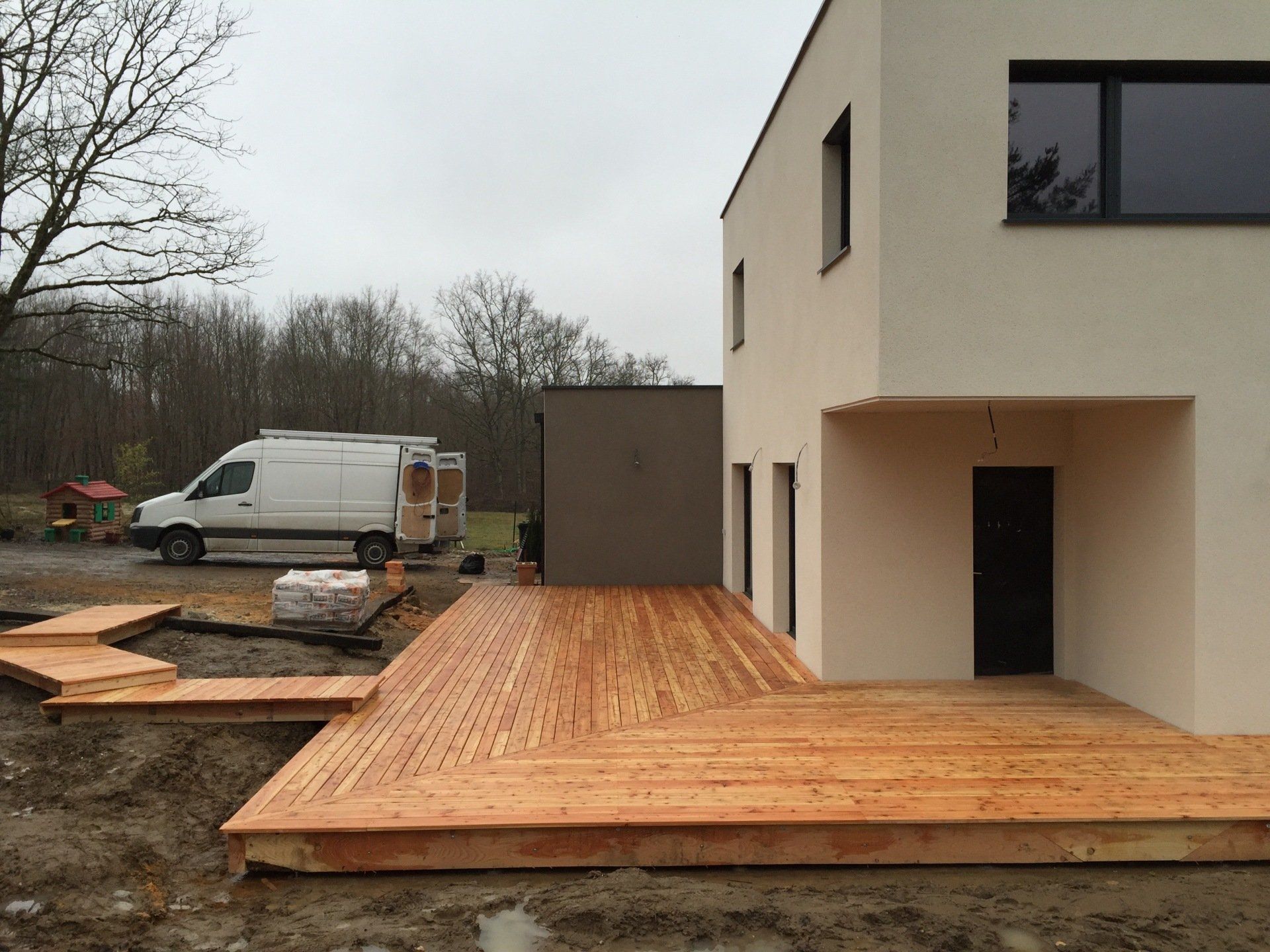 vue terrasse bois terminée par SN BOIS