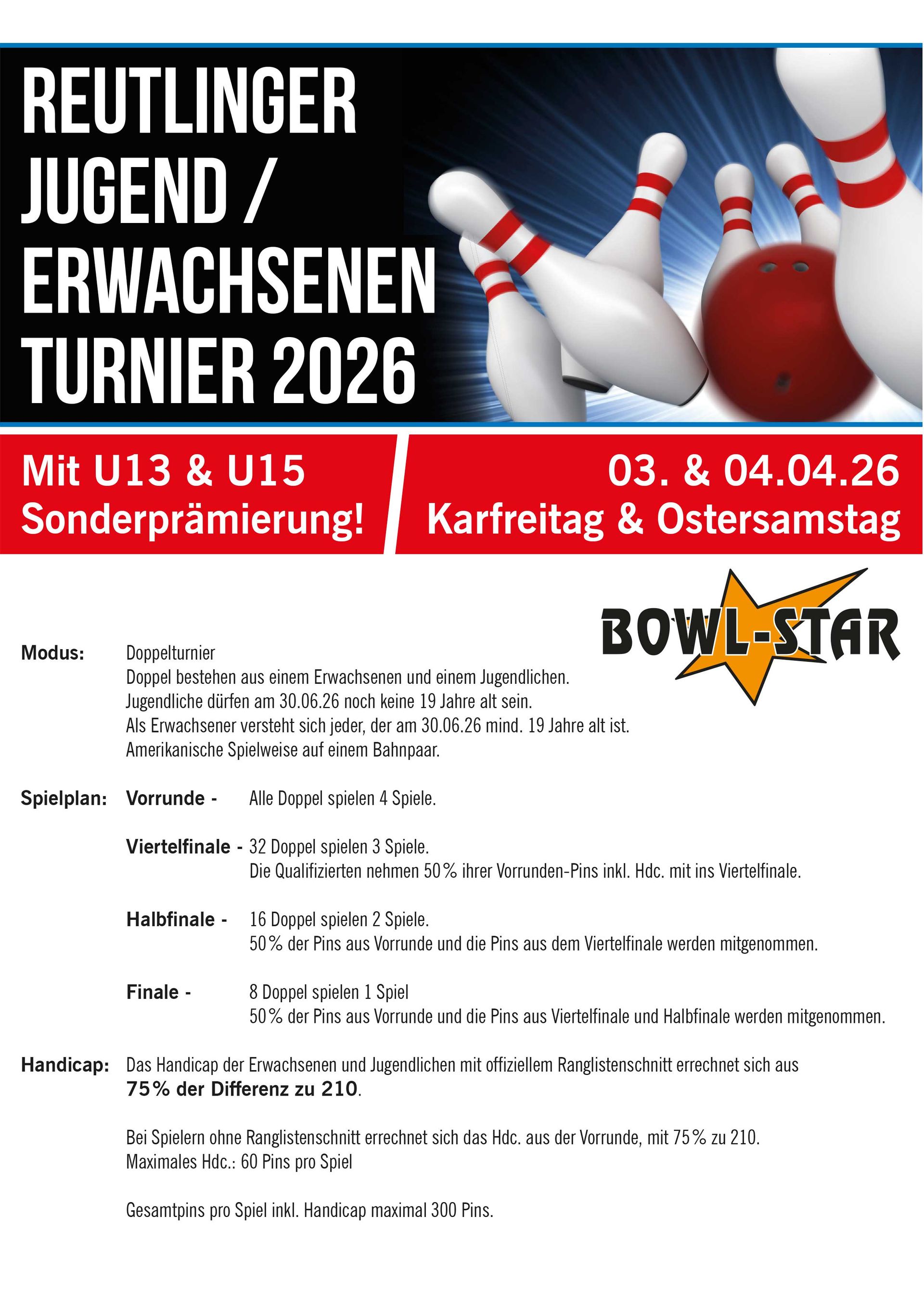 Bild Der Ausschreibung Seite 1 vom Jugend/Erwachsenen Turnier 2026 am 03. und 04.04.2026