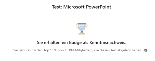 Badge Kenntnis Powerpoint Petra Deck