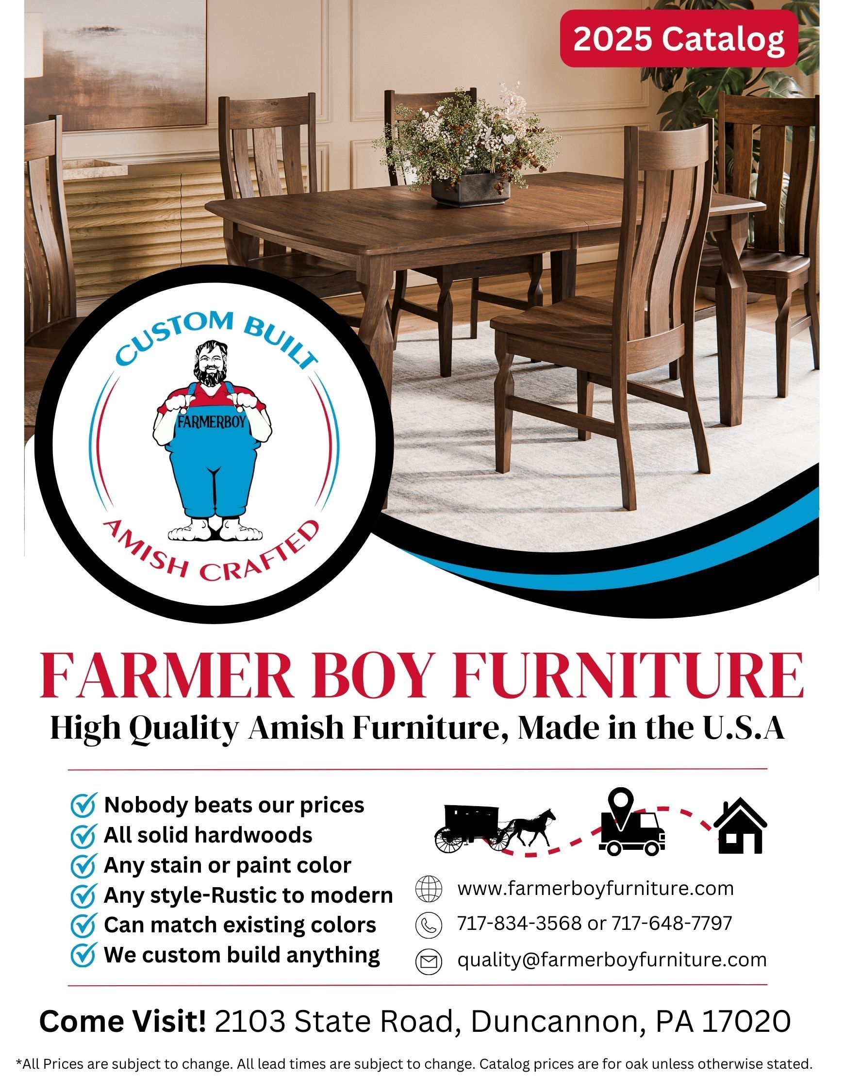 Farmer Boy Furniture amish made furniture 2025 catalog