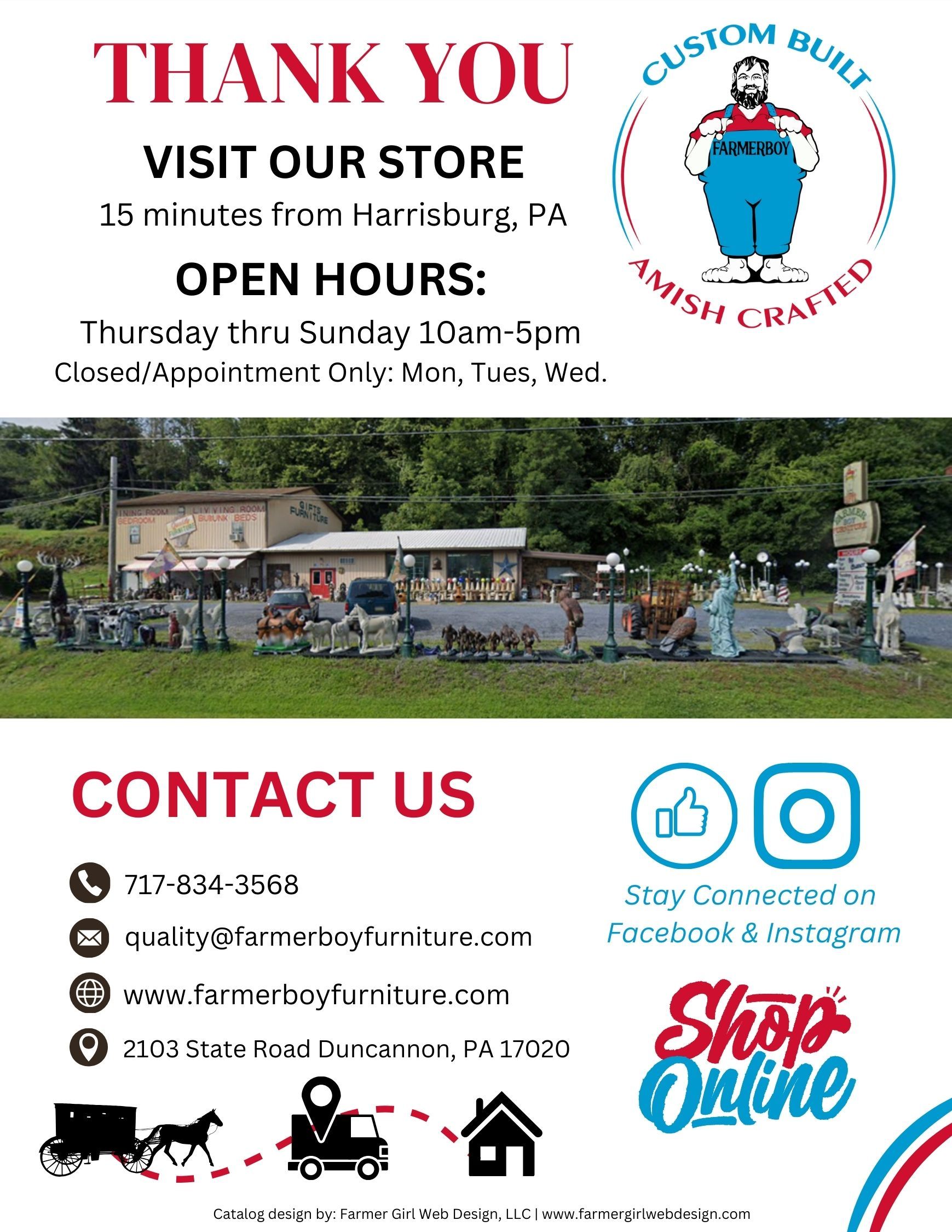 Farmer Boy Furniture amish made furniture 2025 catalog