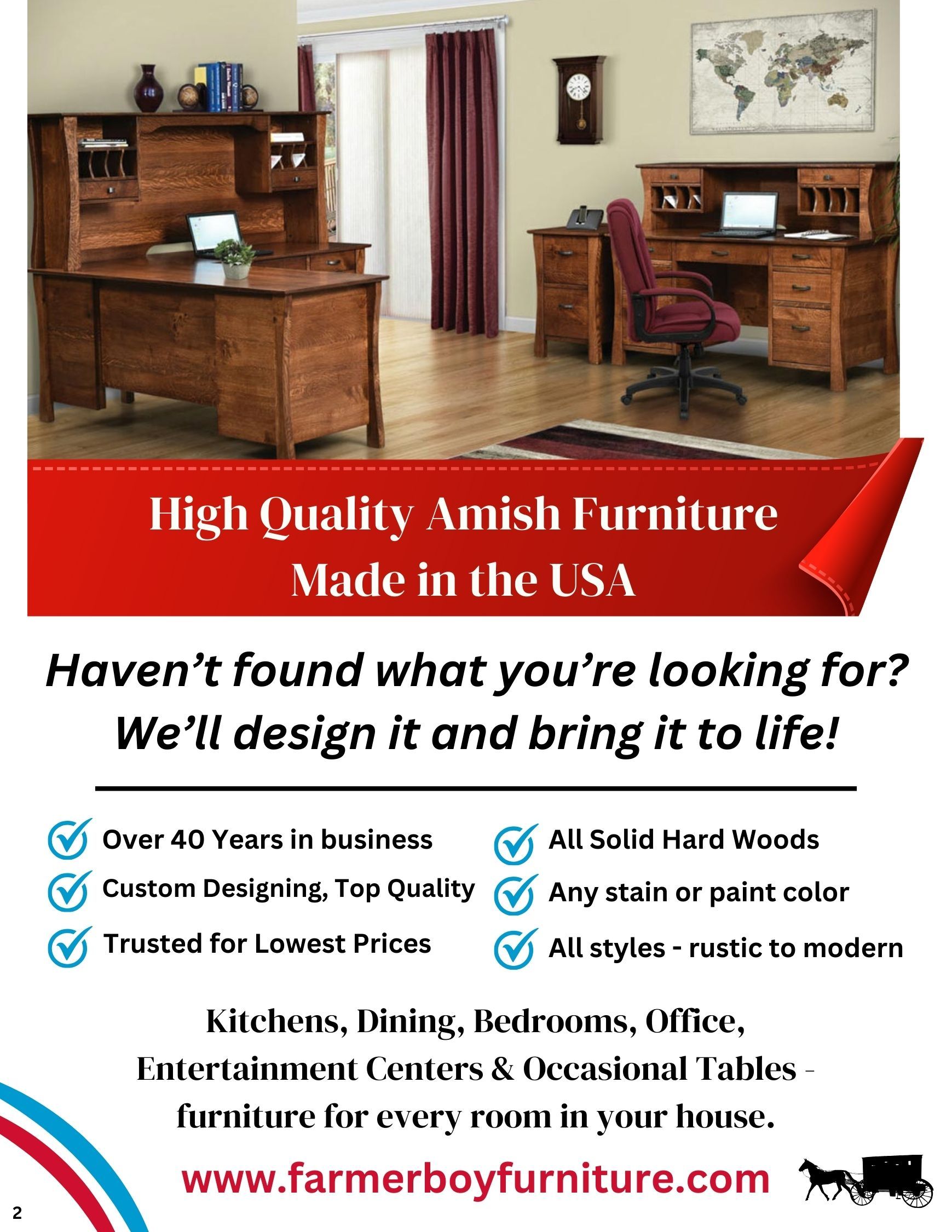 Farmer Boy Furniture amish made furniture 2025 catalog