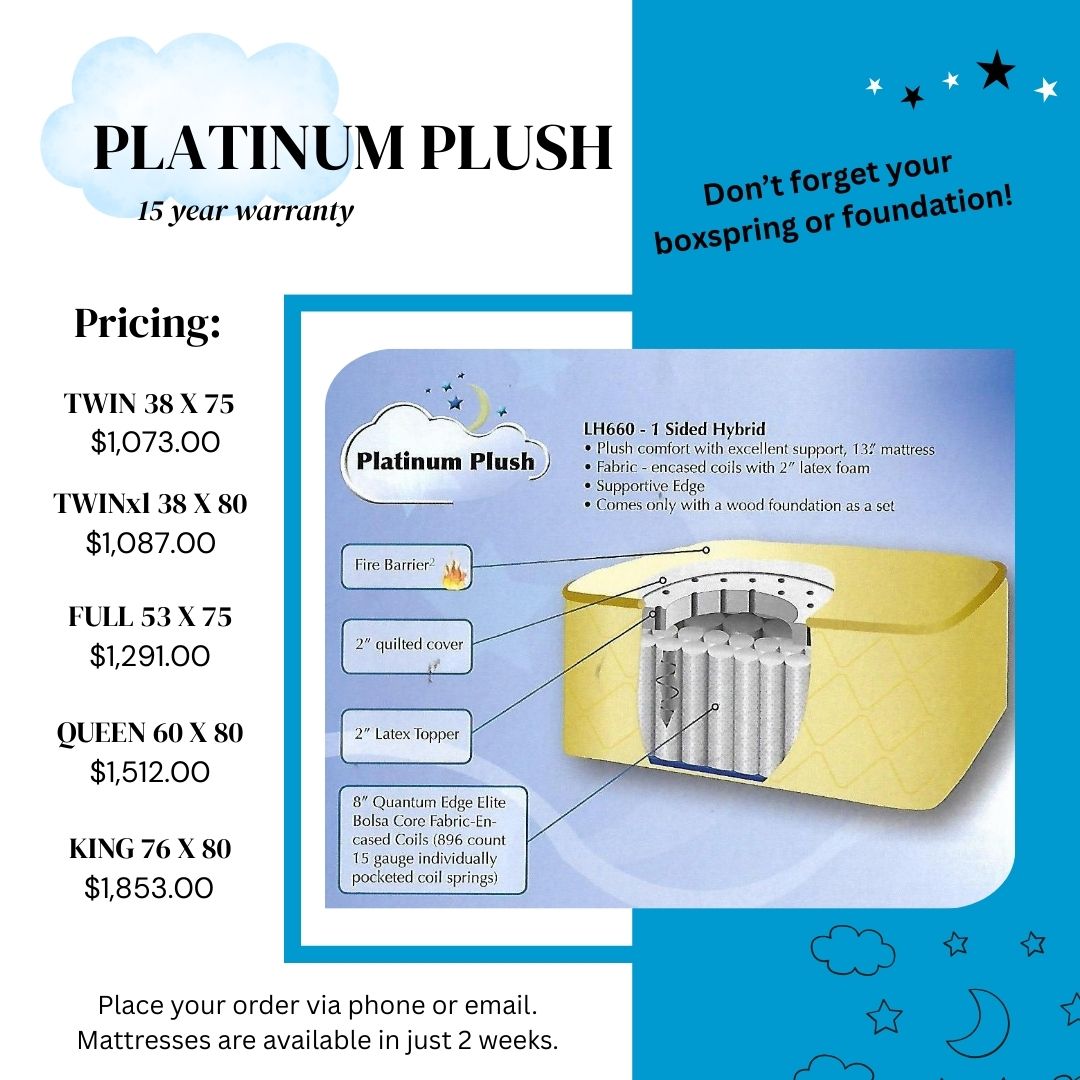 Peaceful Sleeper Mattresses Platinum Plush