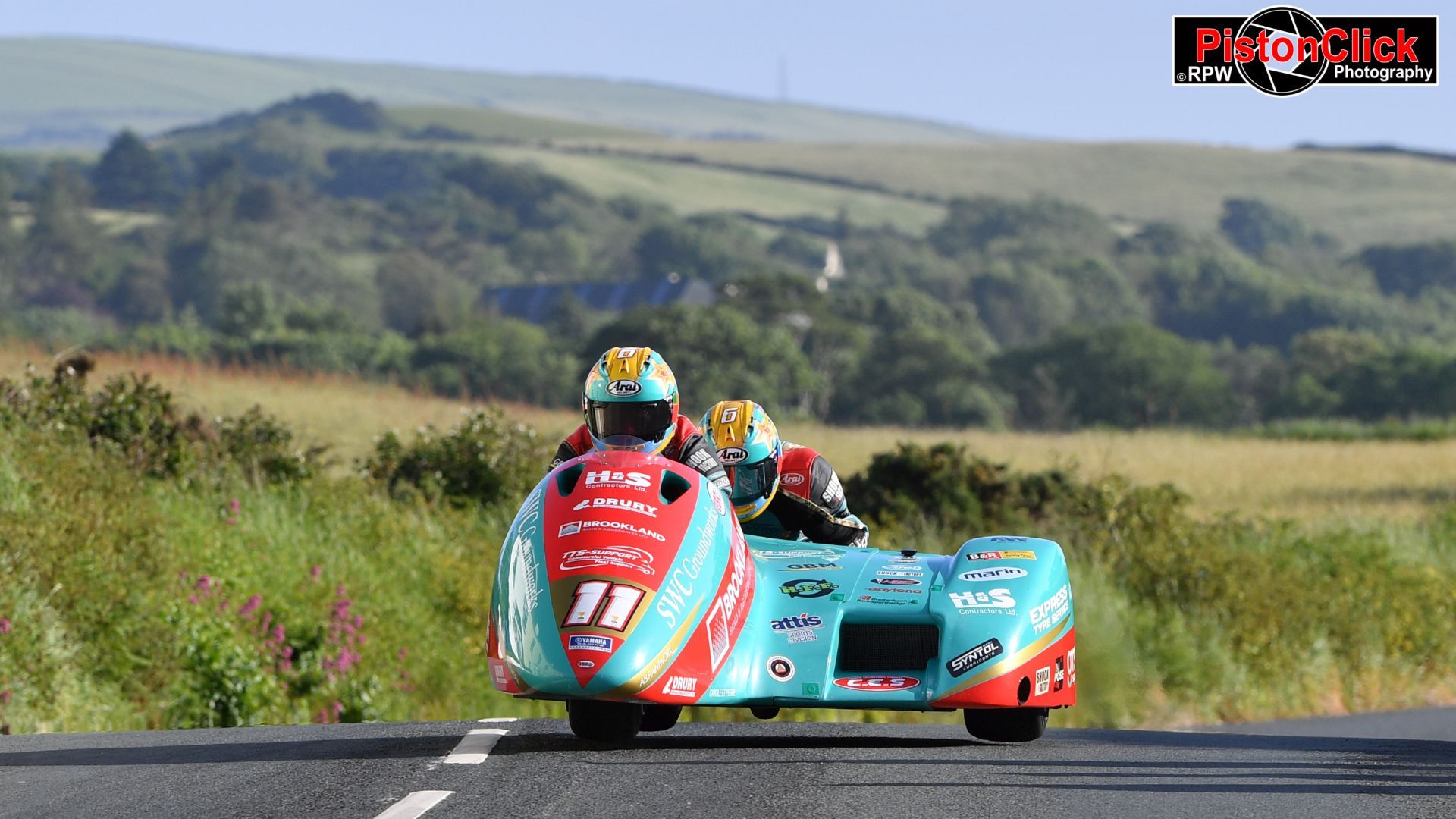 Driver Todd Ellis and passenger Emmanuelle Clement IoM TT 2024