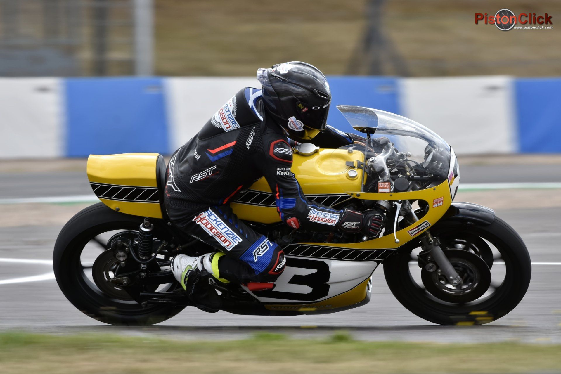 Niall Mackenzie motorcycle racer at Donington Park