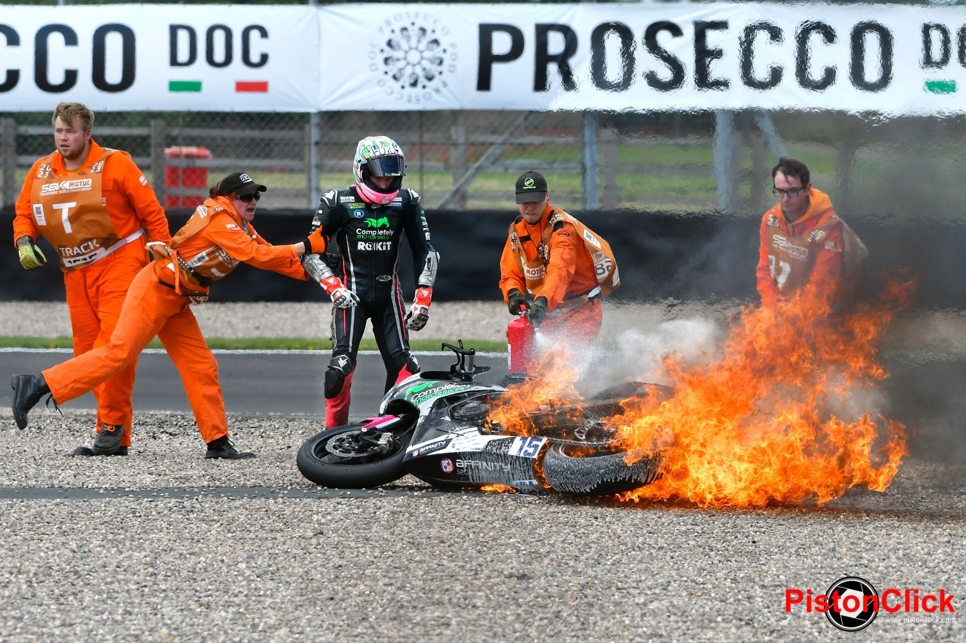 Eugene McManus’s motorcycle crash with Marshall's fighting the fire