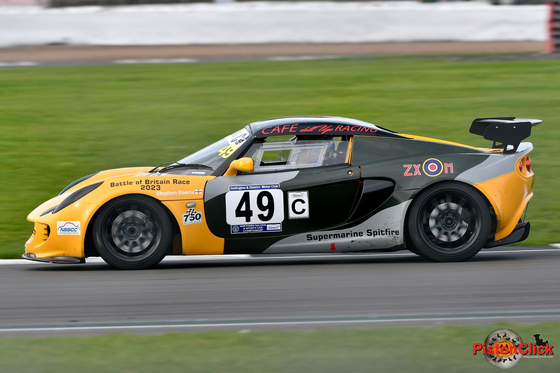 Race cars at the Birkett Relay race at Silverstone