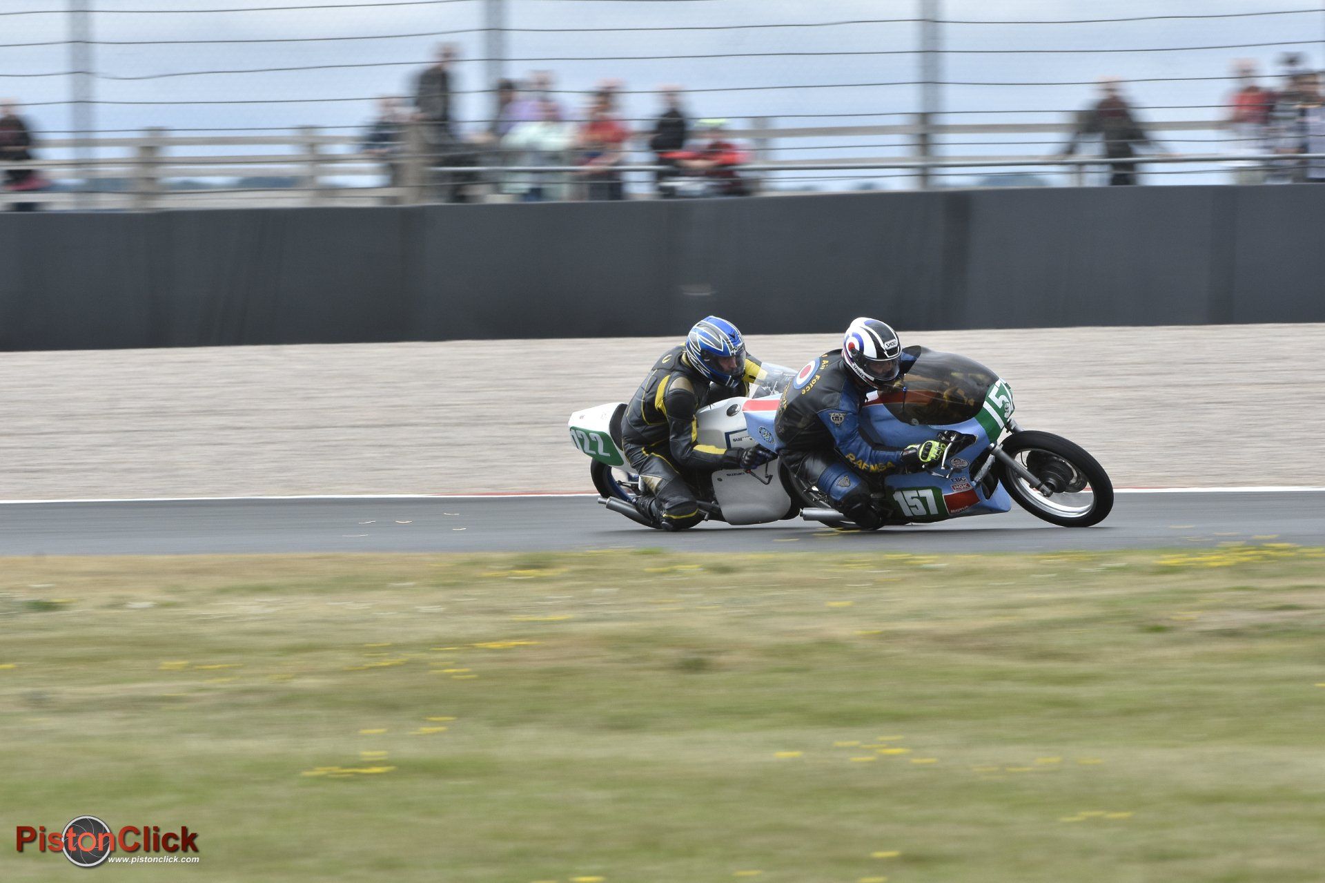 Royal Air Force Classic Motorcycle racing team at Donington Park