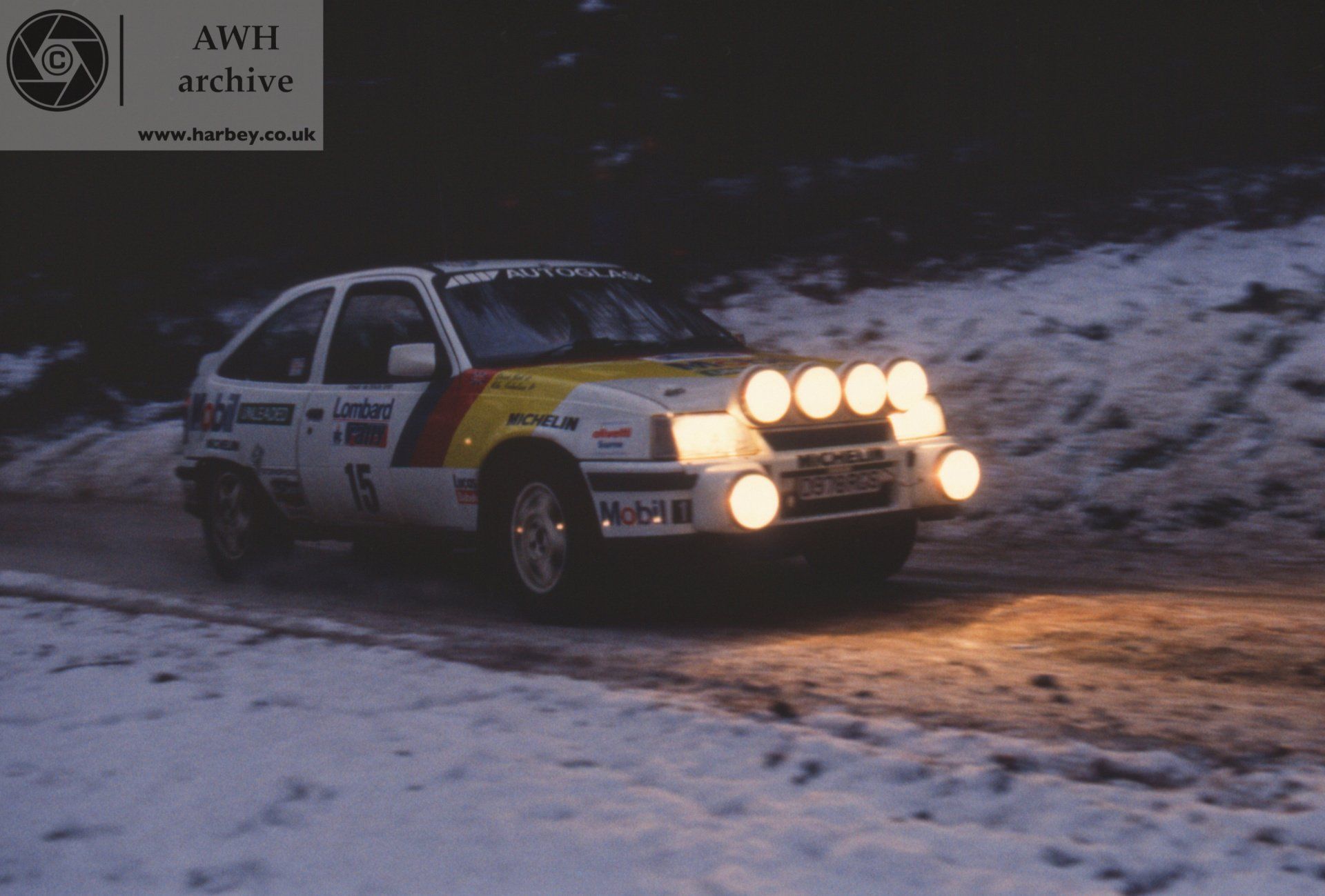 1988 RAC Rally Derek Bell and Mike Nicholson in the Vauxhall Astra GTE