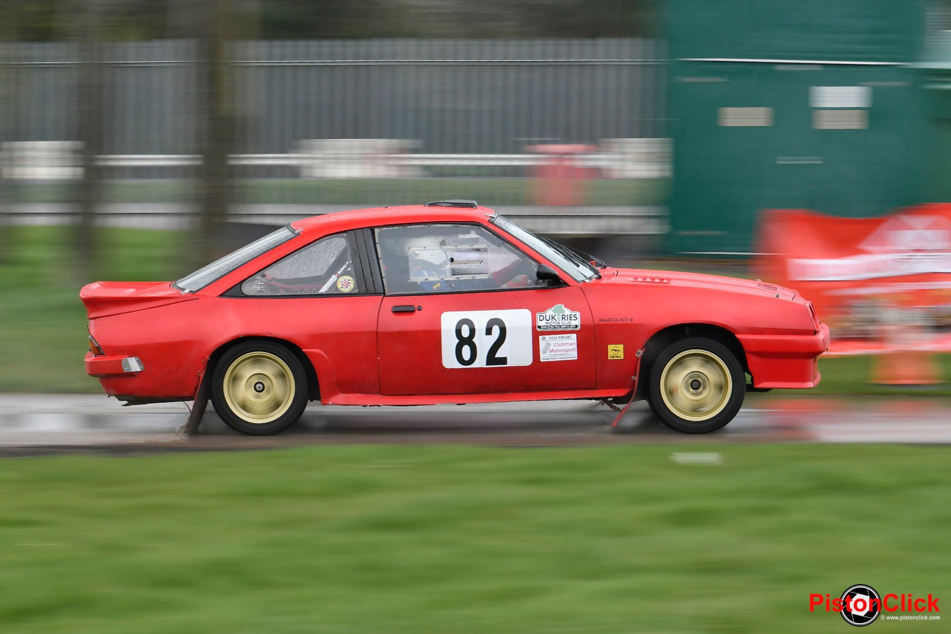 Stephen Shephard in a Opel Manta at the Dukeries Rally 2024 Donington Park