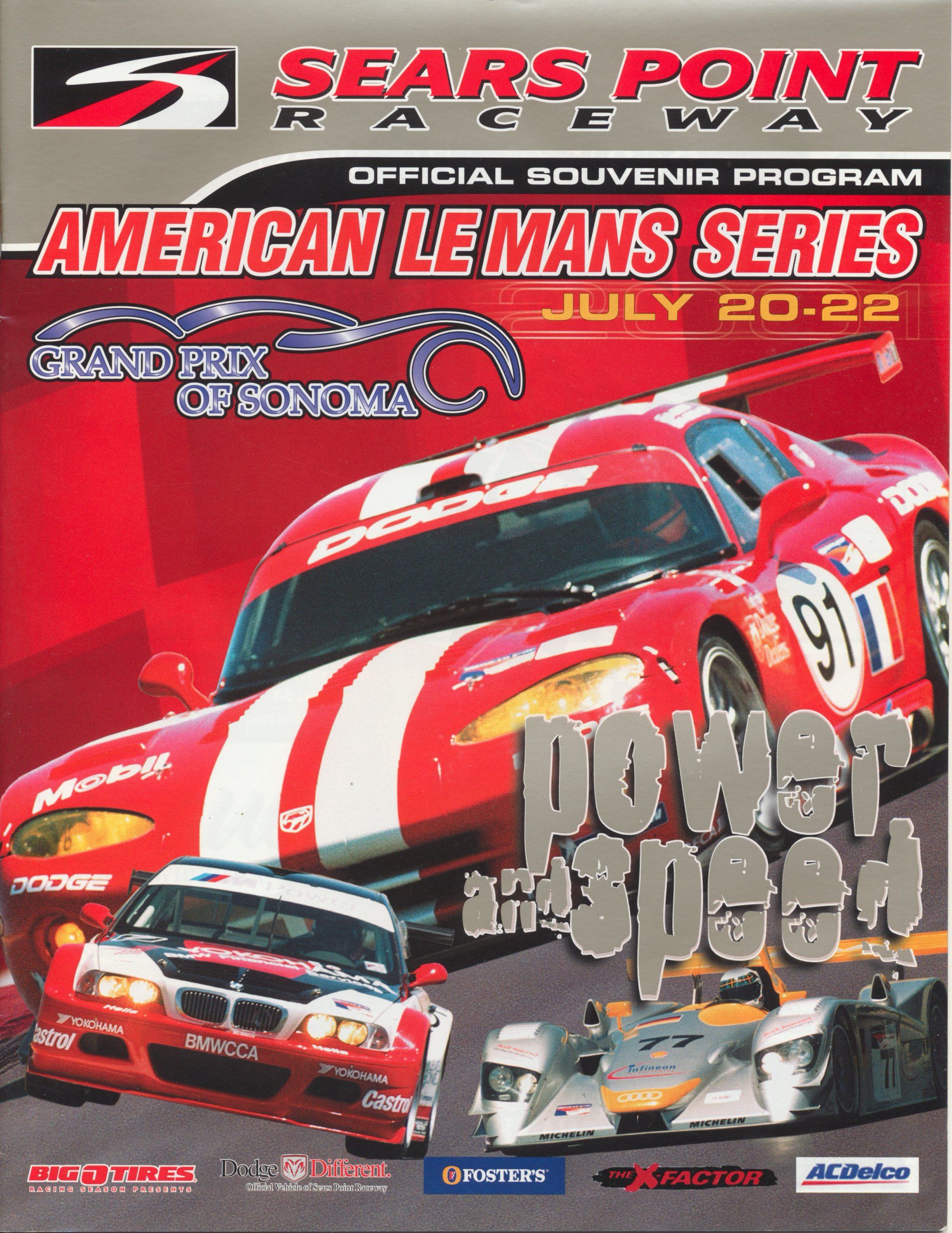 Sears Point, Sonoma Raceway programme