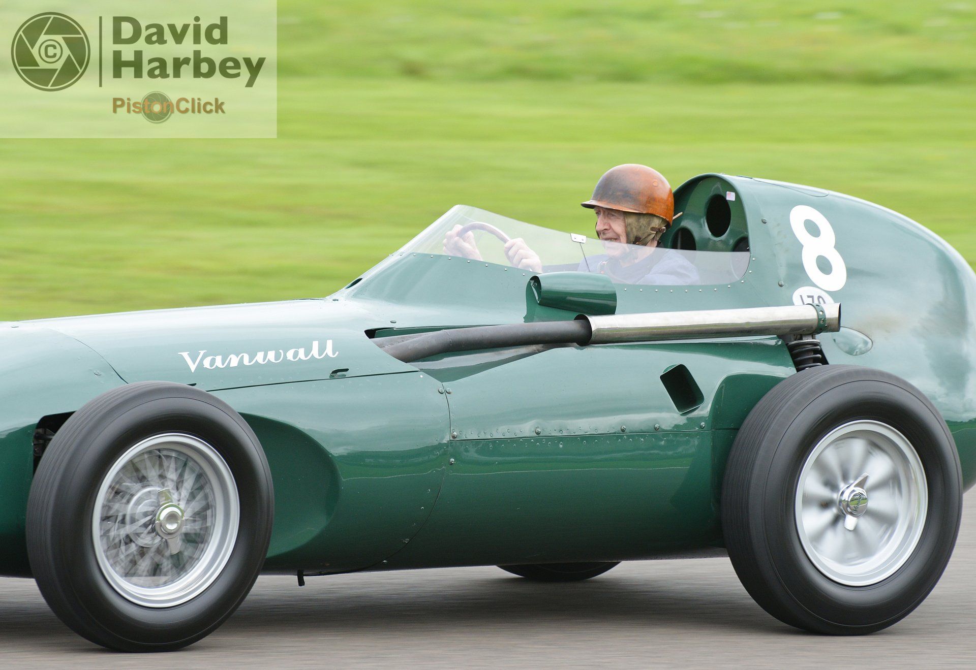 Tony Brooks driving the Vanwall
