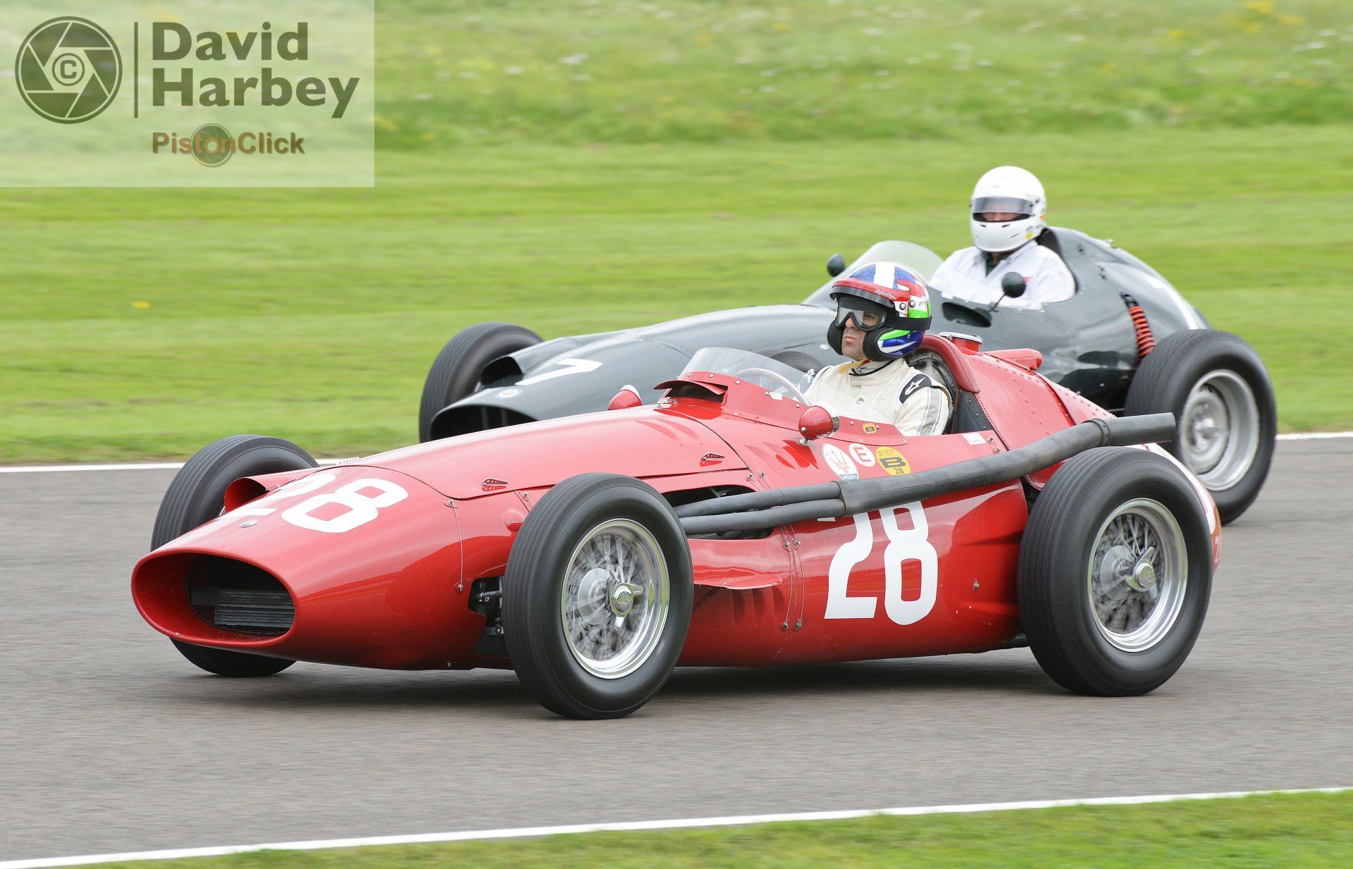 Dario Franchitti behind the wheel of the Maserati 250F