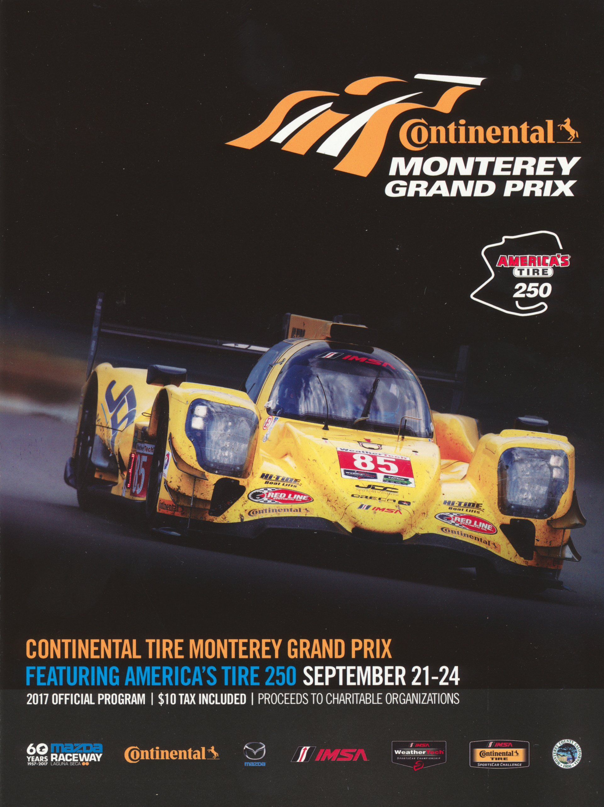 2017 Continental Tire Monterey Grand Prix program