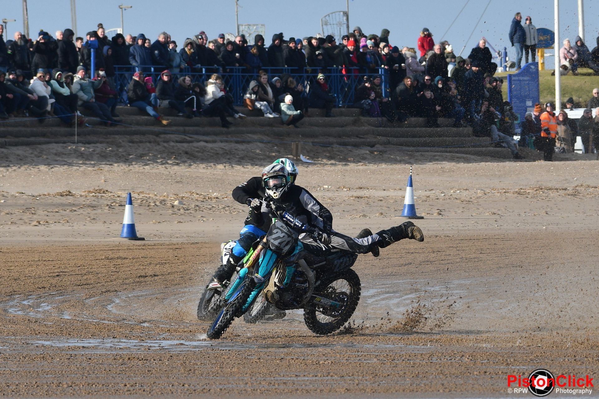 Mablethorpe Motorcycle Sand Racing crash