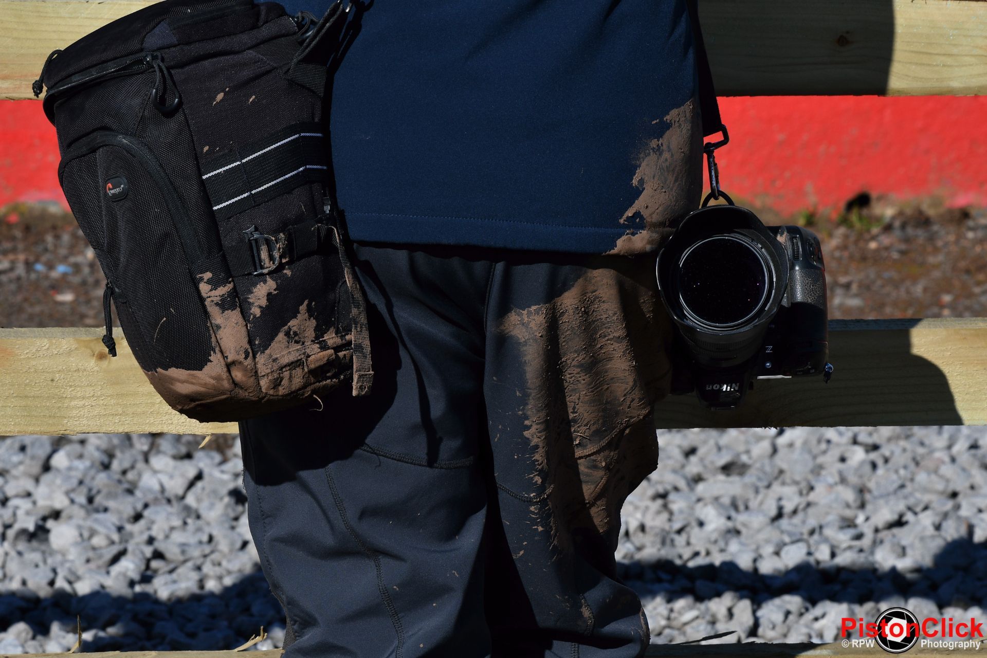 photographer covered in mud Donington Park