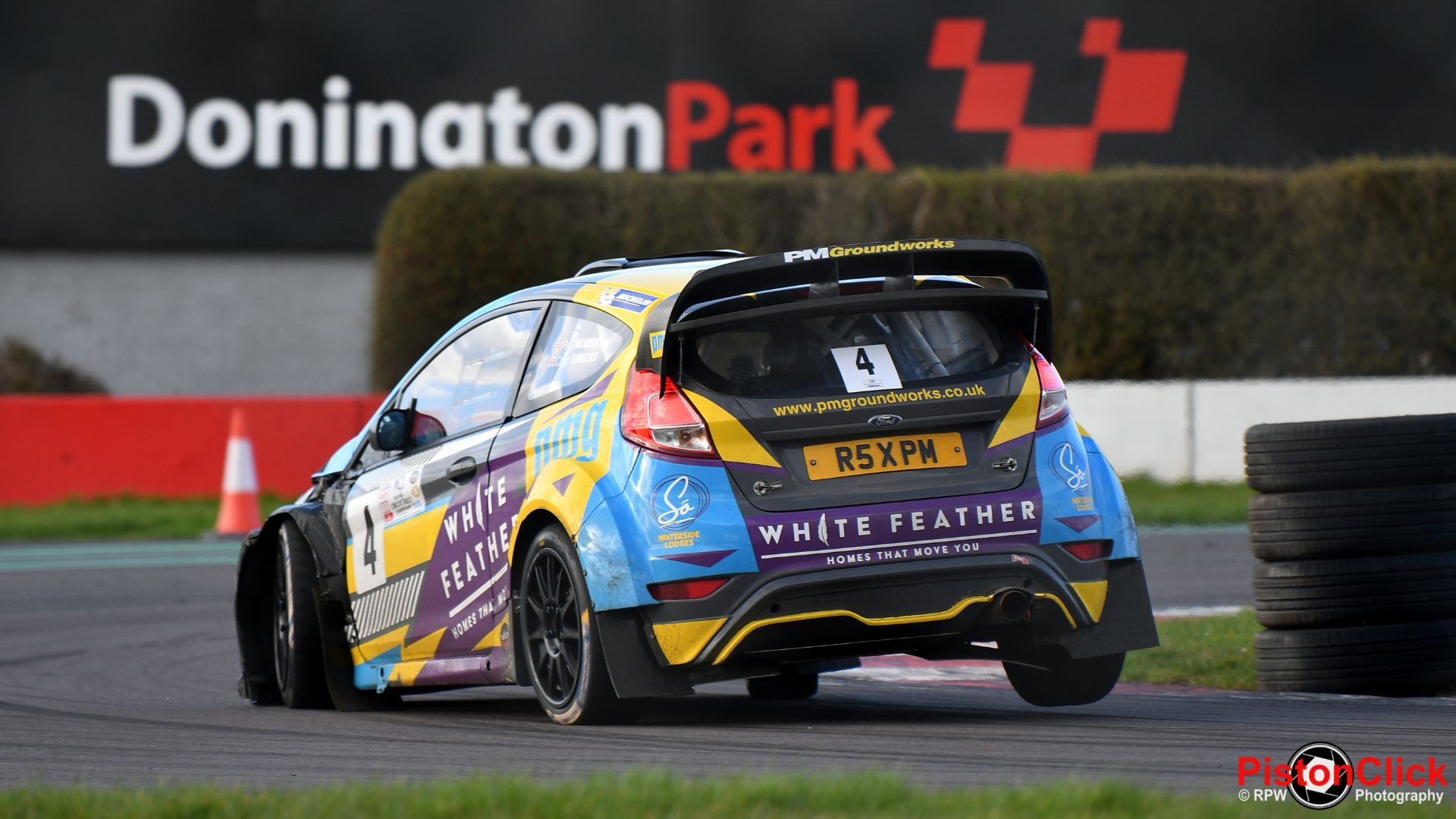 Paul Murro in a Ford Fiesta R5 at the Dukeries Rally 2024 Donington Park