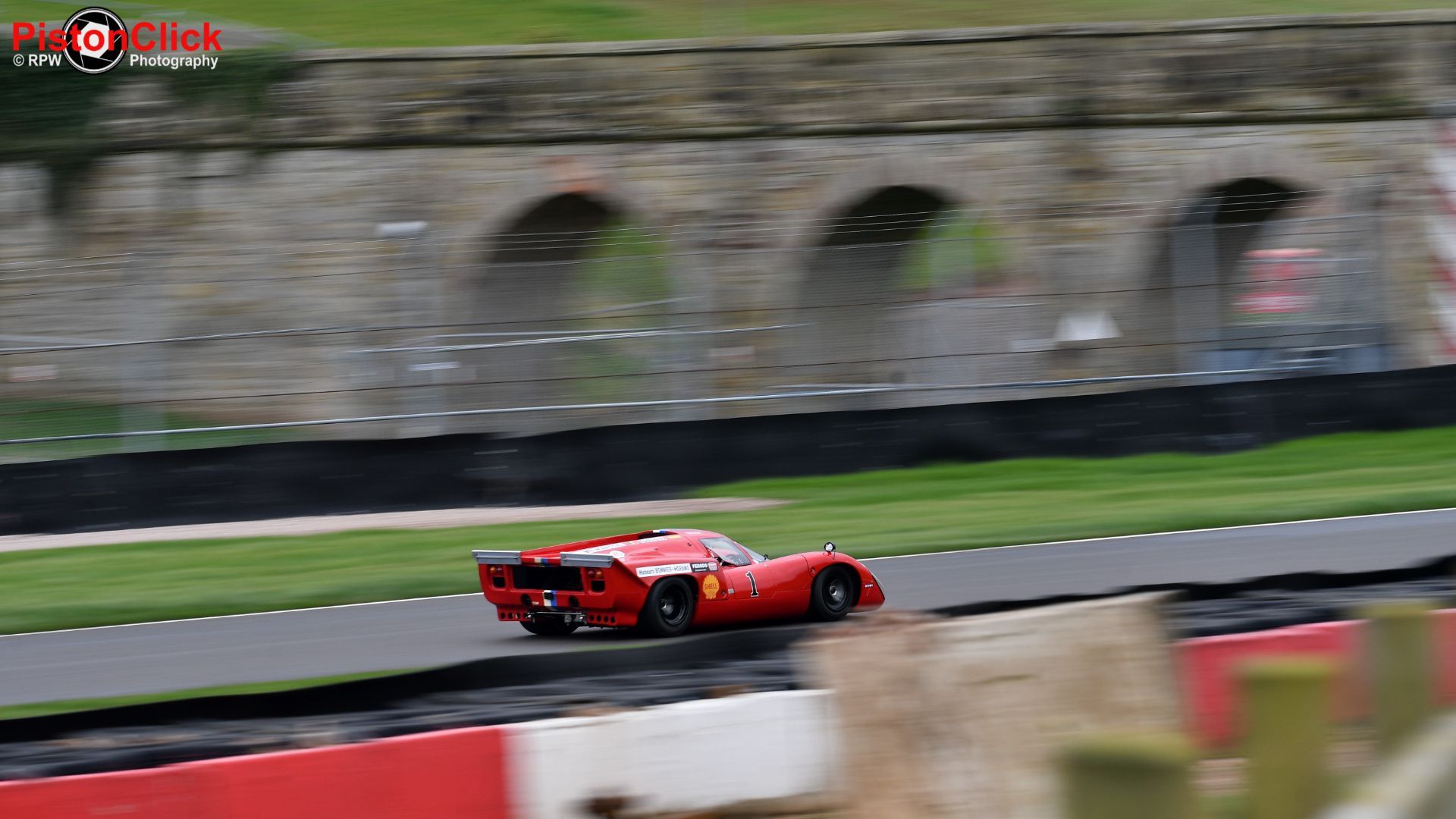 Lola T70 MK3B at the masters historic racing test day at Donington Park