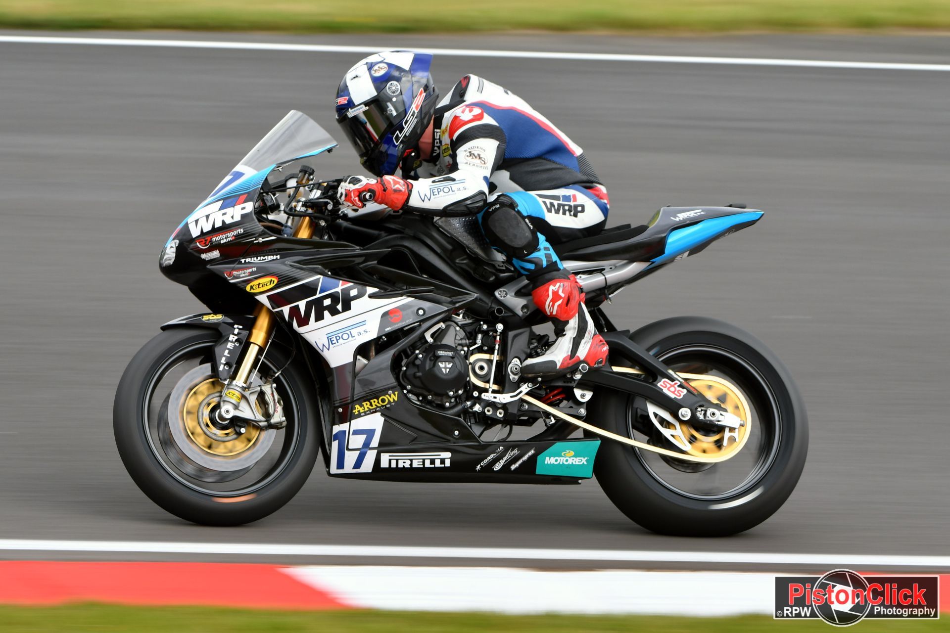 John McPhee racing in World Super Sport at Donington Park 2024