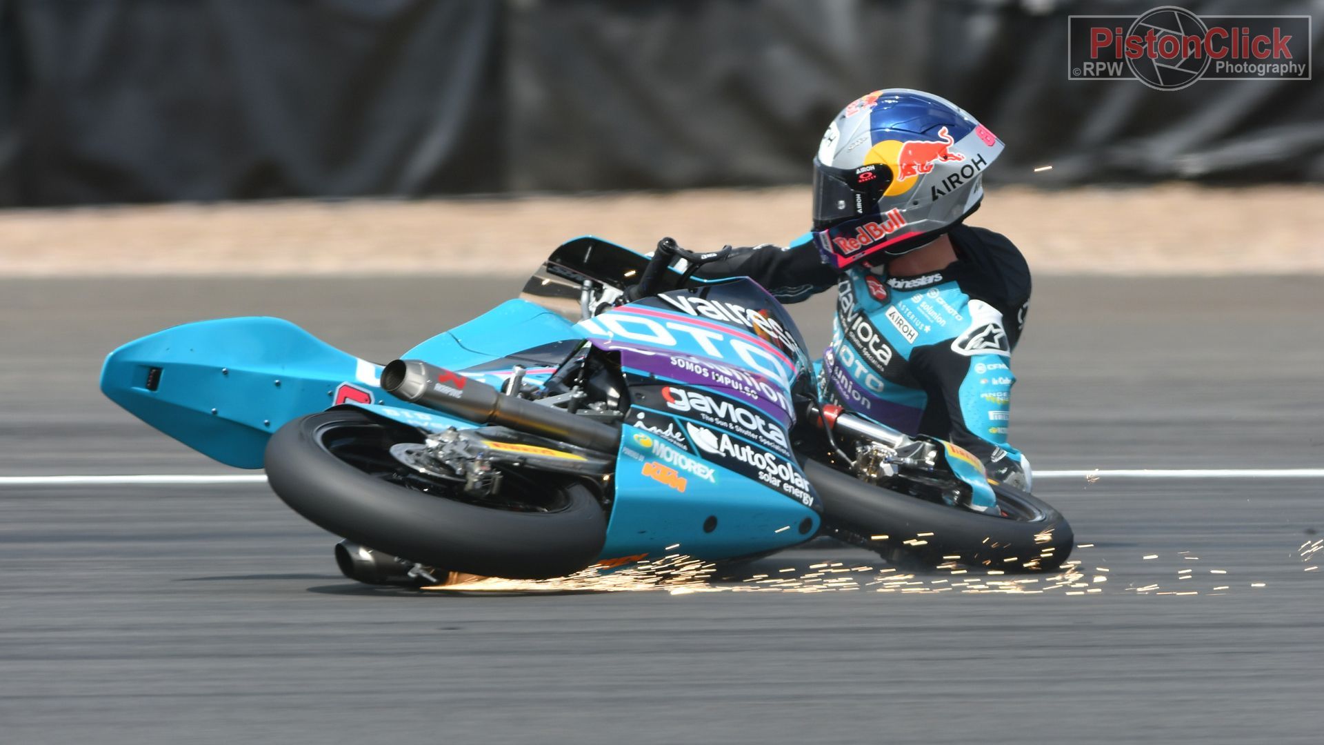 Moto2 crashes at the British round of the MotoGP Silverstone