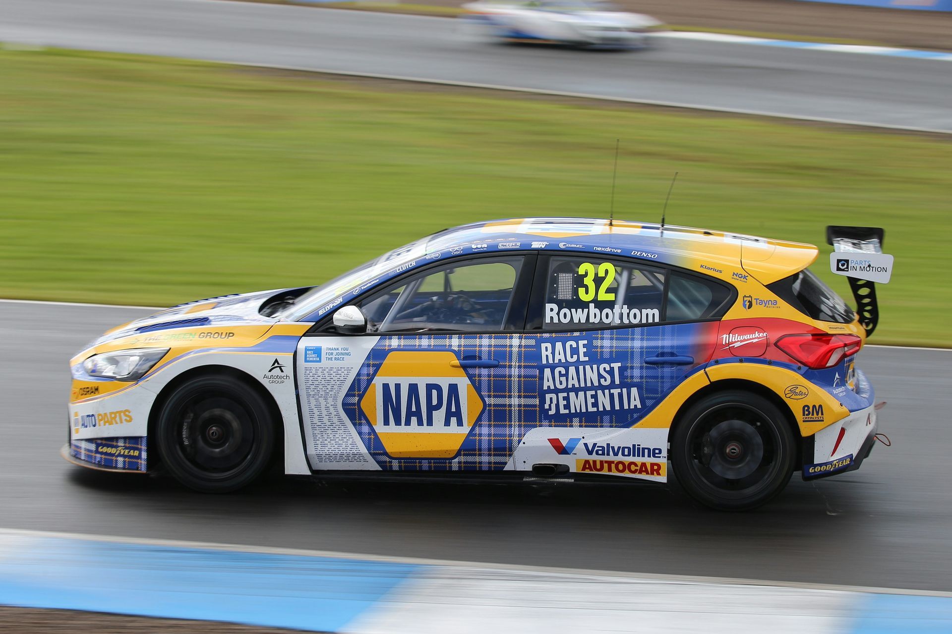 NAPA Racing UK tartan theme at Knockhill