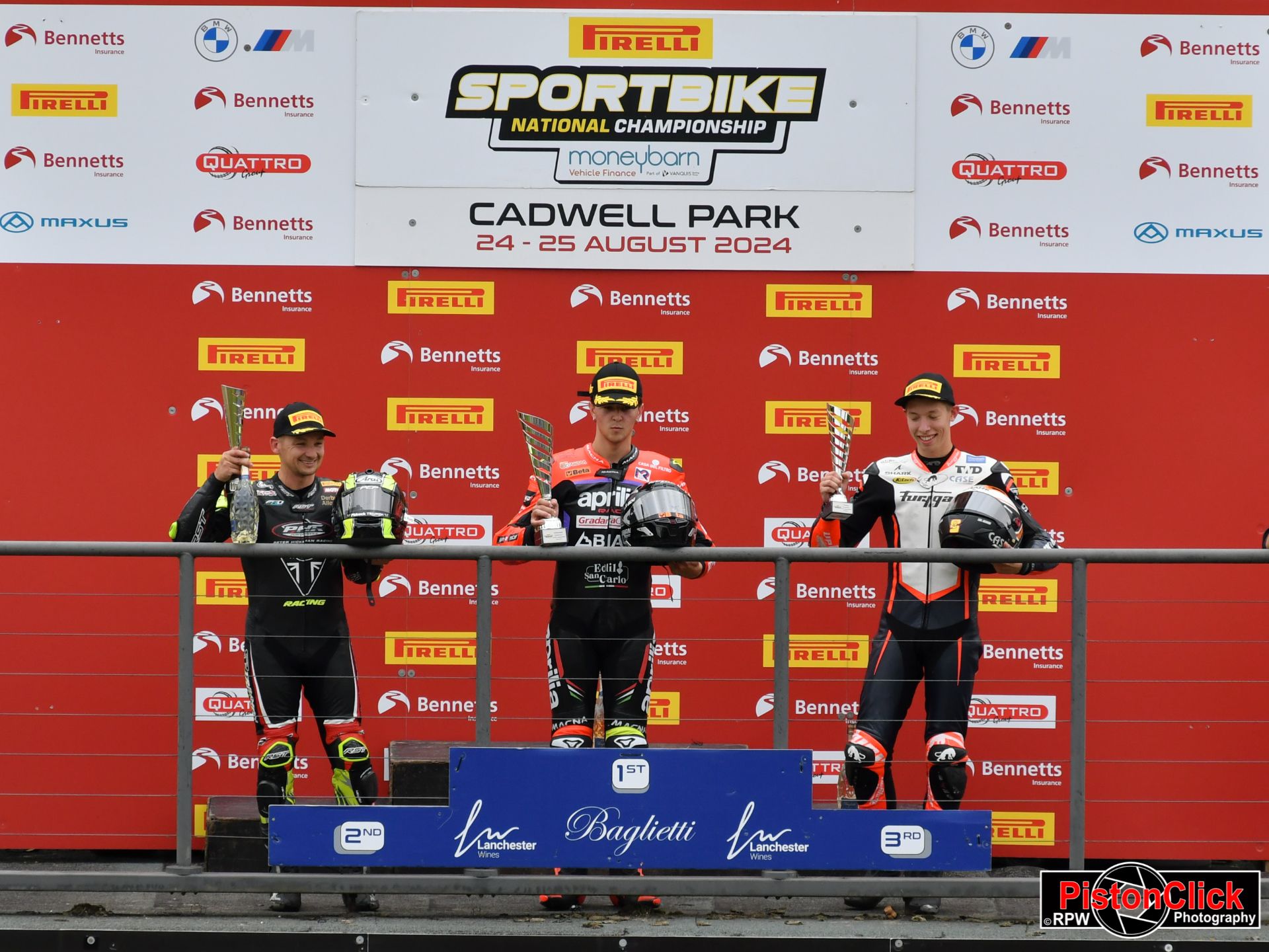 Edoardo Columbi wins the Sportbike race at Cadwell Park