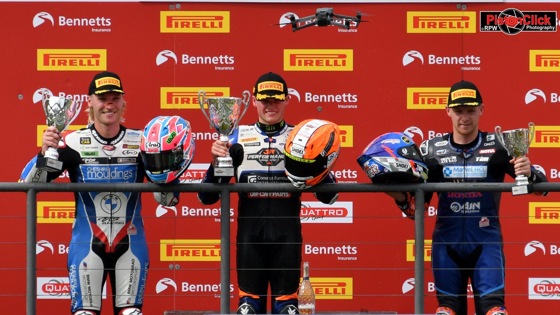 Joe Talbot wins the super stock race at Cadwell Park