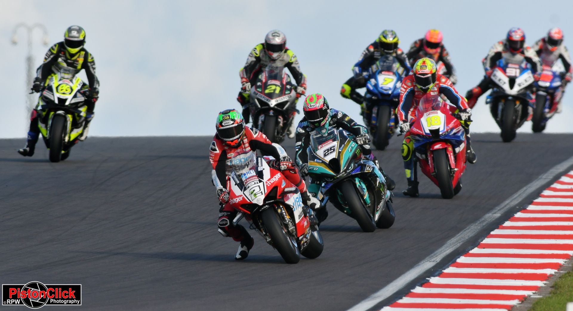 #2 Glen Irwin in the first BSB race at Donington Park on the PBM Ducati