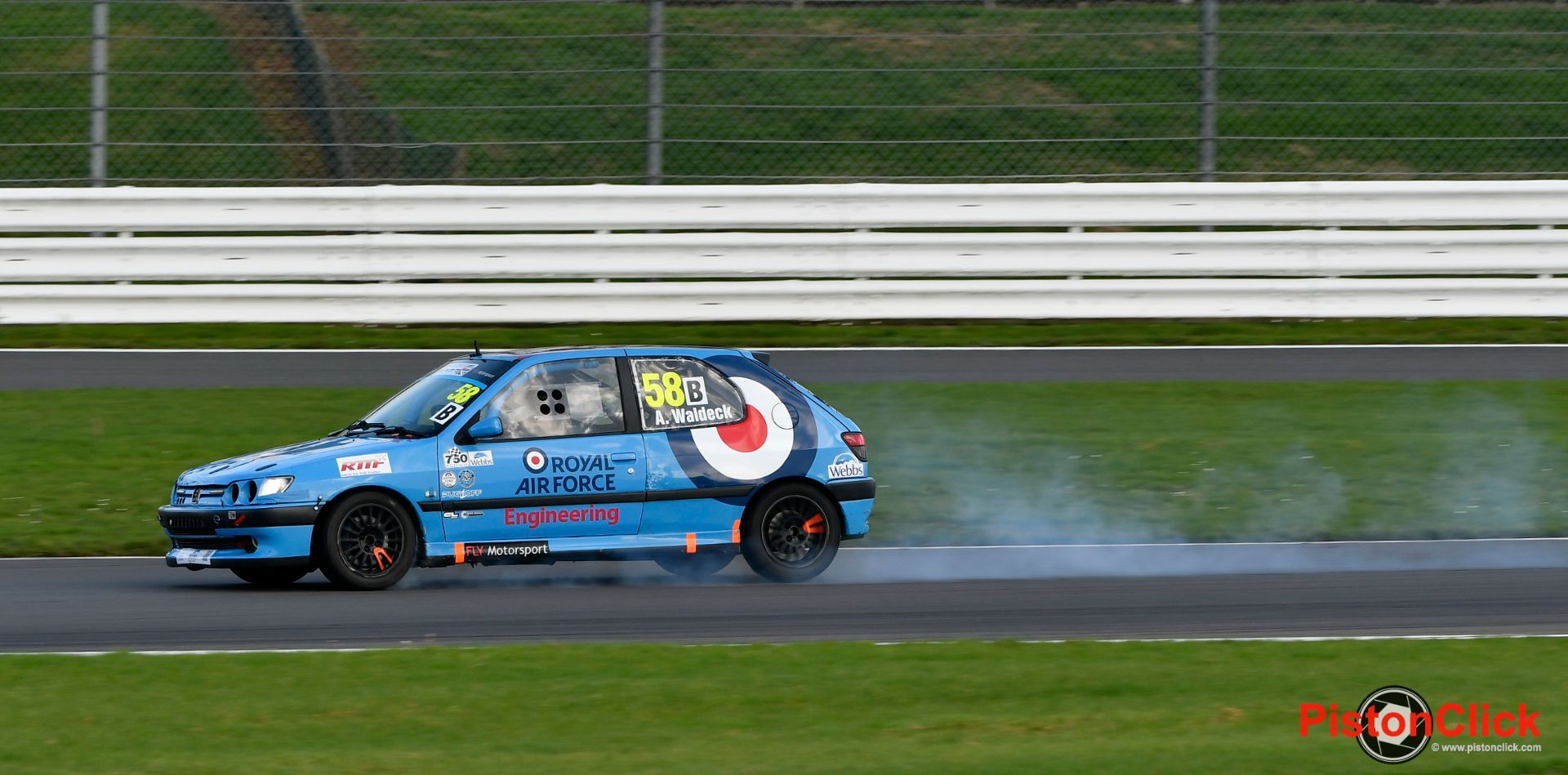 RAF Motorsport race cars at the Birkett Relay race at Silverstone