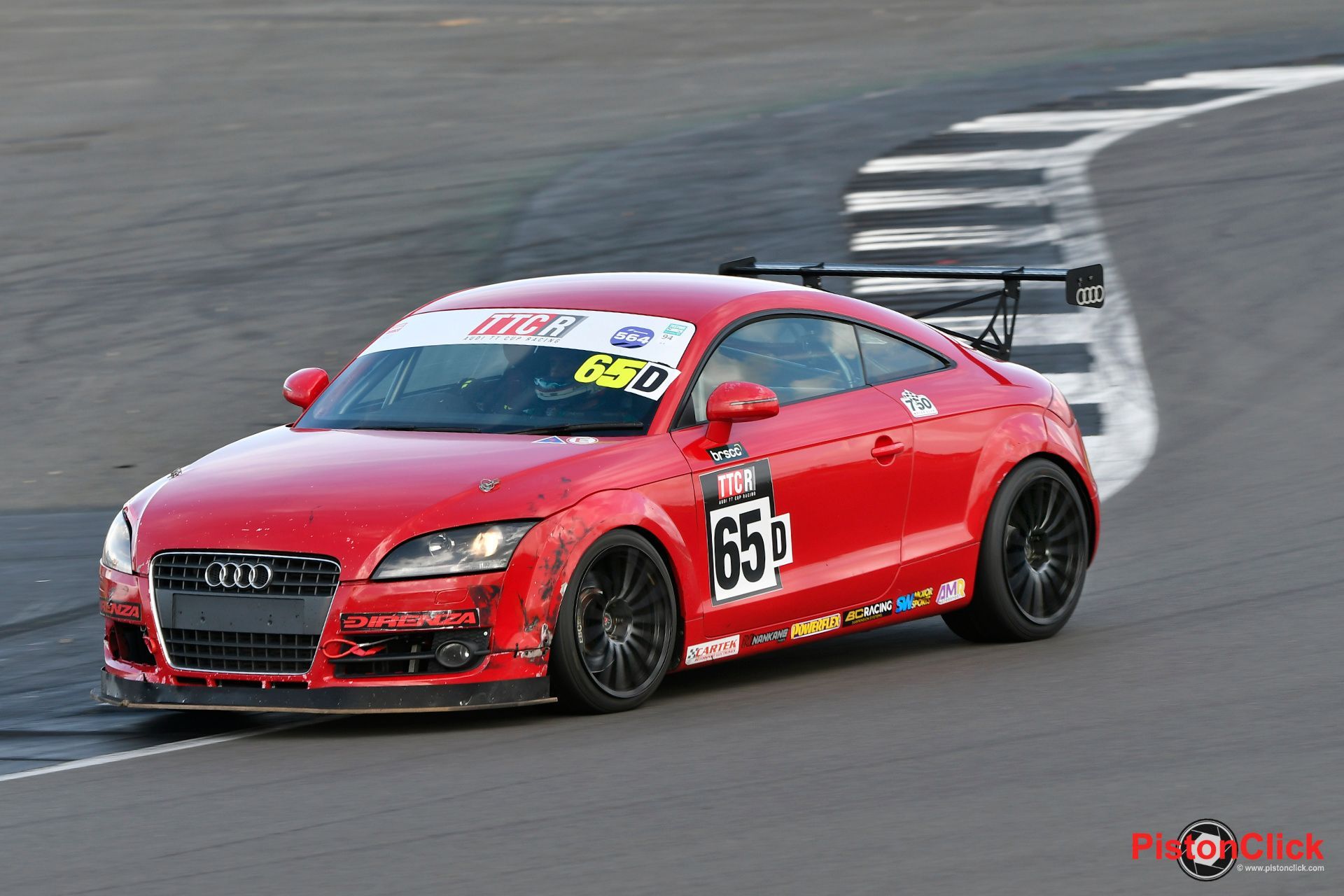 Audi race cars at the Birkett Relay race at Silverstone