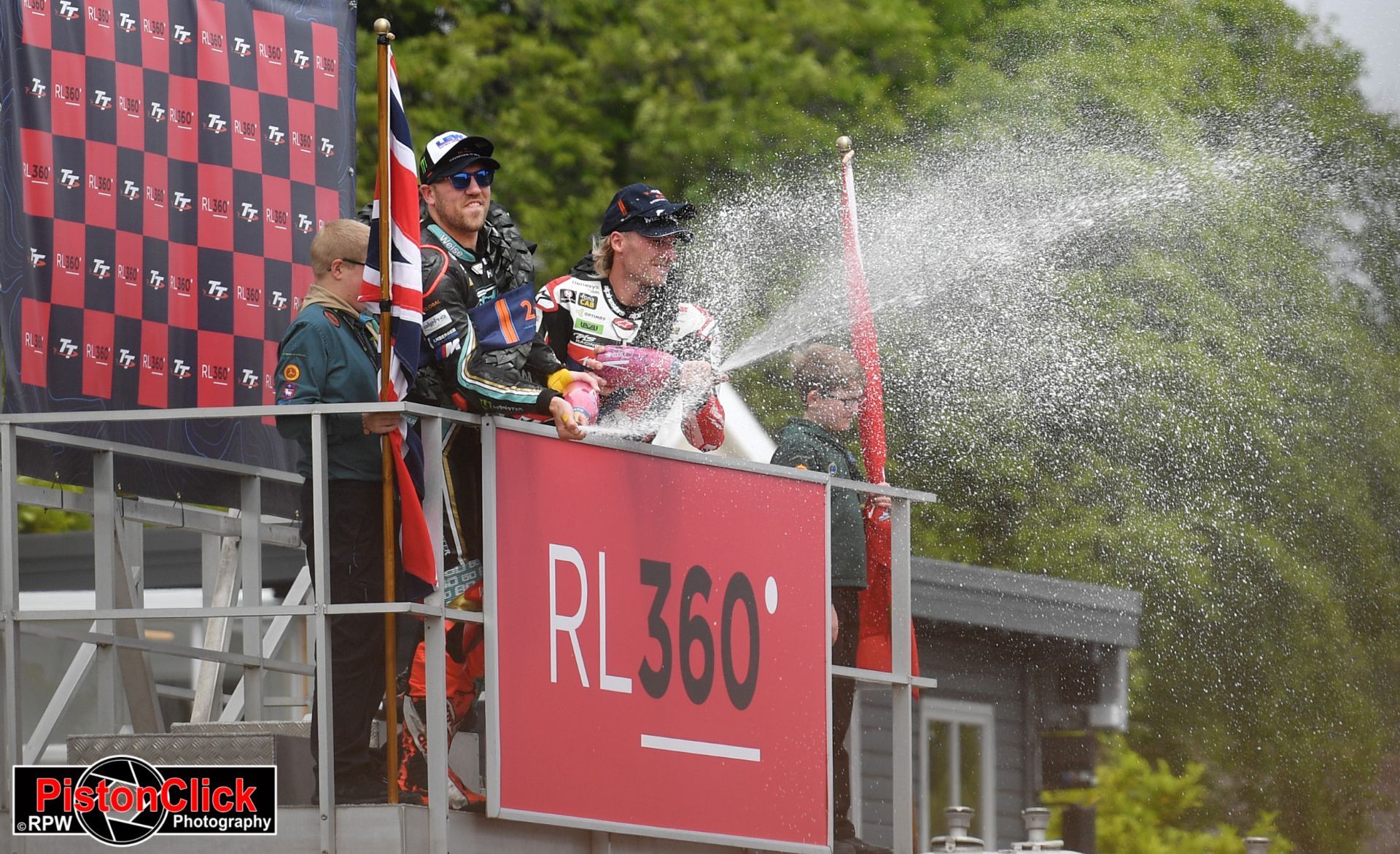 Superstock race winners Davey Todd, Peter Hickman and Michael Dunlop 2024 IoM TT